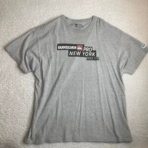 Quiksilver pro 2011 men's grey New York tshirt surf Y2K xxl